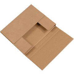 50-Case 10 1/4 x 8 1/4 x 1 1/4″ Kraft Easy-Fold Mailers -Economical and Reliable
