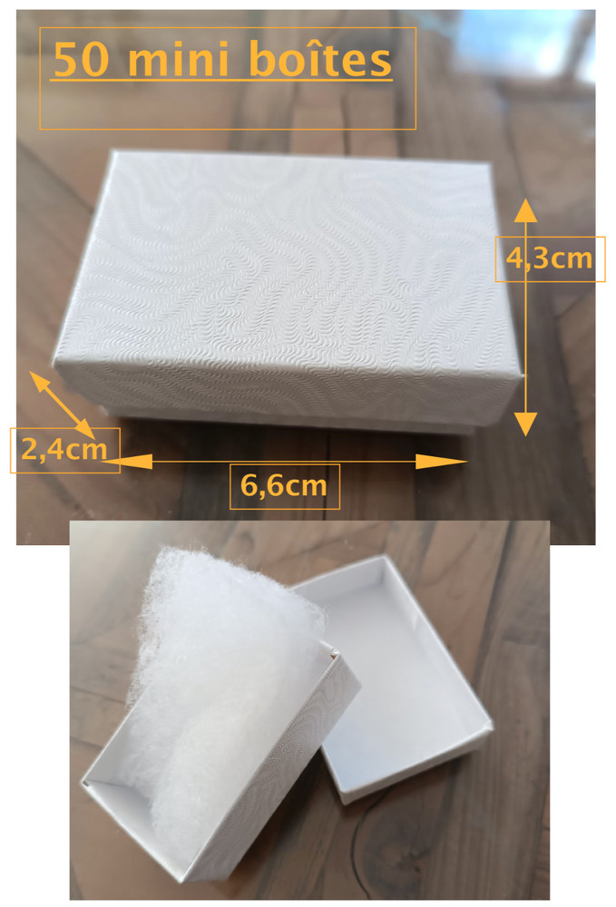Lot Of 50 Deluxe White Mini Cardboard Boxes With Protective Padding