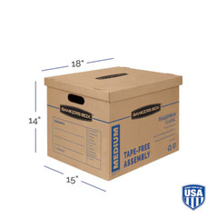 15.5-In W X 14.5-In H X 19-In D Smoothmove Classic 5-Pack Medium Heavy Duty Recy