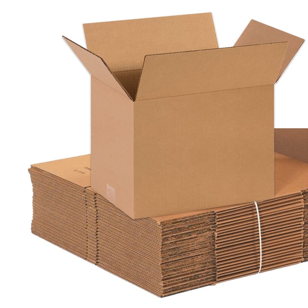 Medium Boxes Holds 65lbs, 14x10x10 25-Pk for Shipping & Packing