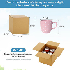 Famagic Small Shipping Boxes 6X6X6 Inch 10 Pack Brown Box Corrugated Cardboard B