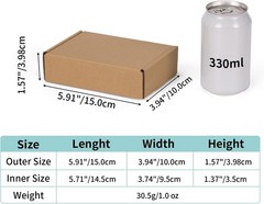 6x4x1.5 Small Shipping Boxes, 100 Pack Brown Kraft Folding Mailer Boxes, 3-Pl…