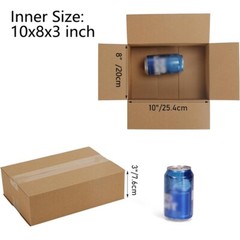 10 x 8 x 3 in. Brown/Kraft Corrugated Shipping Box 10/20/25 Pack