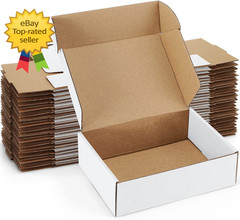 Shipping Boxes 7X5X2 Inches White Small Mailing Boxes 25 Pack Cardboard Corrugat