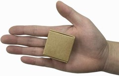 1.45X1.45X0.78 Inch Mini Brown Aircraft Cardboard Jewellery Boxes Square Gift Wr