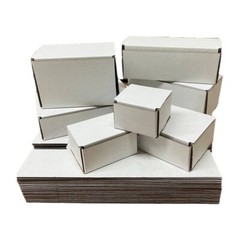 50 3x3x2 White Corrugated Cardboard Boxes Packing Shipping Mailing Box