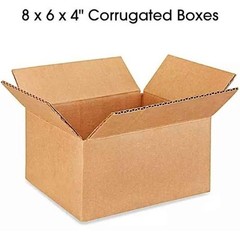 New shipping box 8″L x 6″W x 4″H Corrugated Box, 25-Pack (a bundle) Reusable