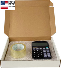 13X10X2 Inches Shipping Boxes Set of 25, White Small Corrugated Cardboard Box,