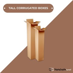 4 x 4 x 60″ Tall Corrugated Boxes ECT-32 Brown Shipping/Packing Boxes 25/Bundle