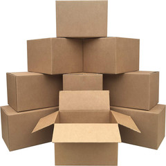 Cardboard Moving Boxes for Packing and Shipping, Medium Size, 18″ X 14″ X 12″, B