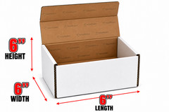 150 Mixed Size White Corrugated Mailer Shipping Boxes 6x6x6 7x3x2 8x3x2 50 Each