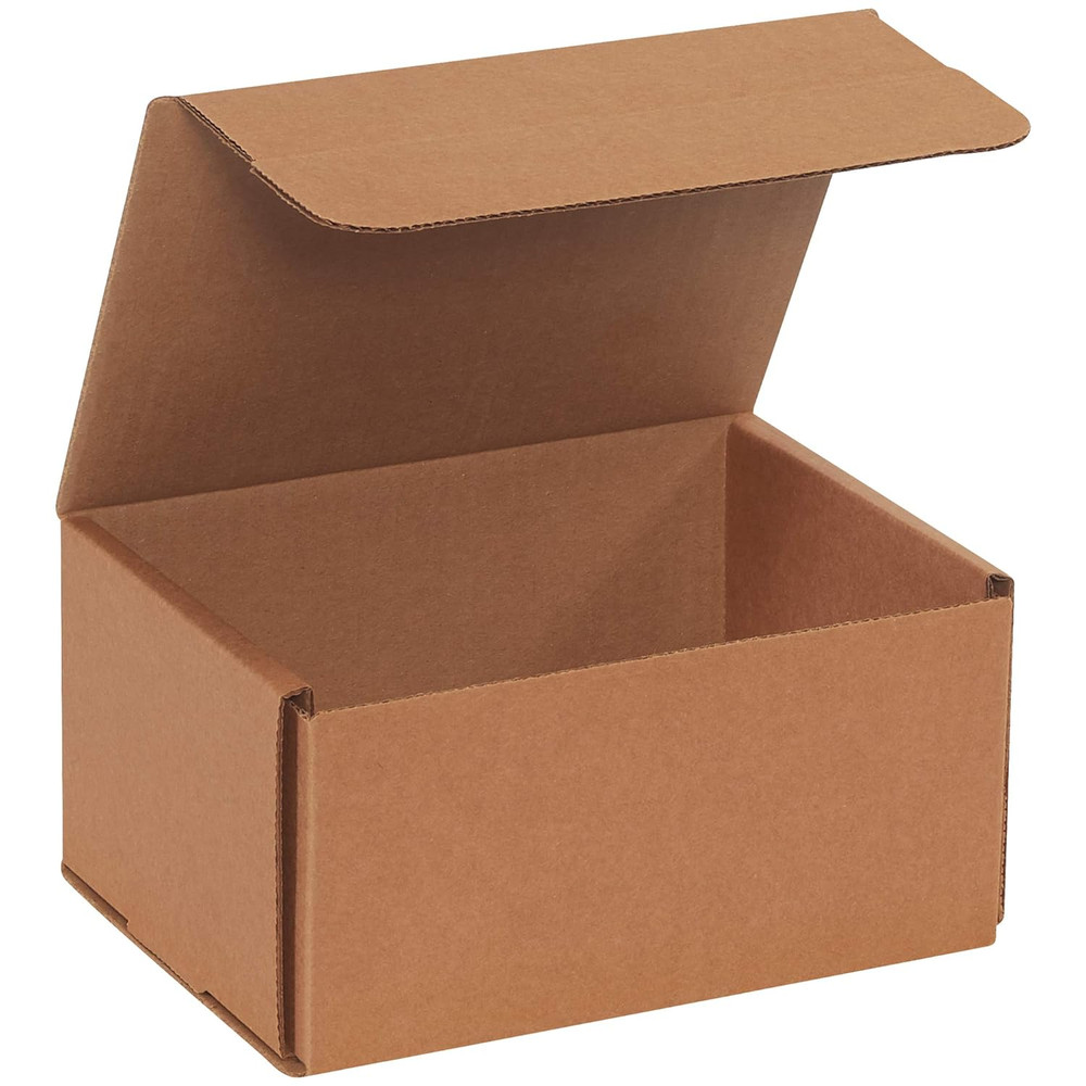 Brown/Kraft Corrugated Cardboard Mailer Box, 8″ L X 6″ W X 4″ H, Pack of 50, Cru