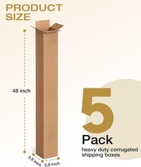 10 Pcs 4 X 4 X 48 Inch Golf Club Shipping Boxes 4L X 4W X 48H Tall Corrugated Bo