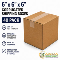 6x6x6 – 40 Boxes Corrugated Shipping Heavy Duty Moving Storage Packing Cardboard