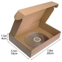 （7.8 x 5.5 x 1.5 in）transport box, brown corrugated cardboard box mailing bag