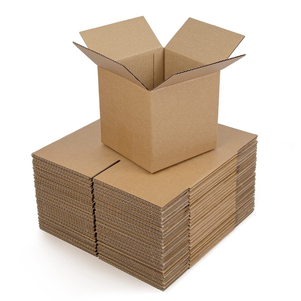 25 Pack Small Corrugated Cardboard Shipping Boxes 6x6x6 Inches Parcel Mailer Box