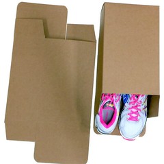 50 Large Generic Shoe Boxes Lightweight Reverse Tuck 13x8x5