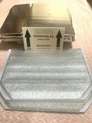 5 Silver Insulated 9.5×5.5×8″ Cardboard Boxes with Foil Liner Insert Keep Cold