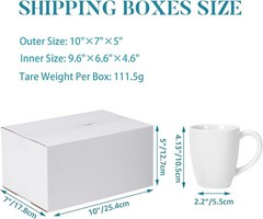 Shipping Boxes 6x6x6/10x7x5 Set Of 6, White Corrugated Cardboard Box For Mailing