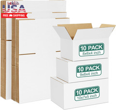 30 Pack Small Shipping Boxes Assorted Sizes, 8X6X4 & 9X6X4 & 10X7X5 10 PCS Each