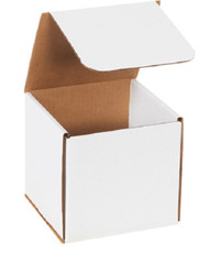 1-200 CHOOSE QUANTITY 6x6x6 Corrugated White Mailers Packing Boxes 6″ x 6″ x 6″