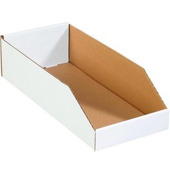 BBINBWZ818 Open Top Bin Boxes 8″ x 18″ x 4 1/2″ Oyster White Pack of 50)