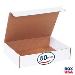 BOX USA BML13103 Literature Mailers, 13 x 10 x 3, White (Pack of 50)