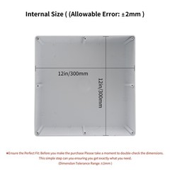12″ x 12″ x 6″ ABS Plastic Dustproof Waterproof Box IP65 Junction Boxes Proje…