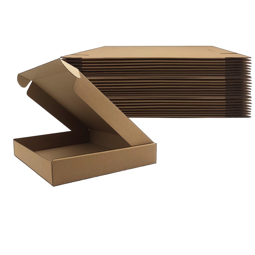 13x11x2 inches Shipping Boxes Set of 24, Brown Corrugated Mailing Cardboard B…
