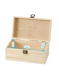 3 Pieces Wooden box 11.6X7.8X6-10.5X6.6X5.2-9.2X5.5X4.3 Inch with Hinged Lids…