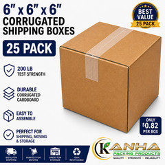 6x6x6 – 25 Cube Corrugated Shipping Packing Moving Mailing storage Cartons Boxes