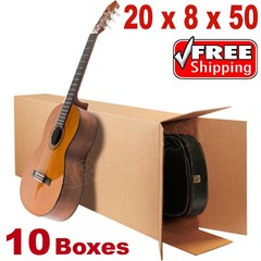 20x8x50″ Acoustic Guitar Shipping Packing Boxes Moving Keyboard Heavy Duty 10PCS