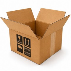100 8X6X4 Printed Fragile Corrugated Shipping Box – Handle With Care Pack