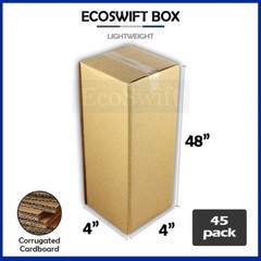 45 4x4x48 EcoSwift Cardboard Packing Tall Long Shipping Corrugated Box Cartons