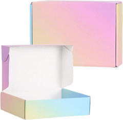 Shipping Boxes Small 7X5X2″, Colorful Corrugated Cardboard Boxes 15 Pack, Mailer