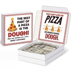 3 PCS Money Box Cash Christmas Pizza Gift 10×10 Inch Funny Birthday Wedding