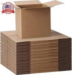 CRUGLA 40 Packs Shipping Boxes 6x6x6, Corrugated Cardboard Brown Mailing Box Bul