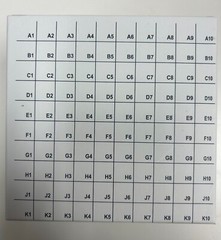 Freezer Box, 100 place, cardboard, hinged, white, case of 50, 5.25 x 5.25 x 3 in