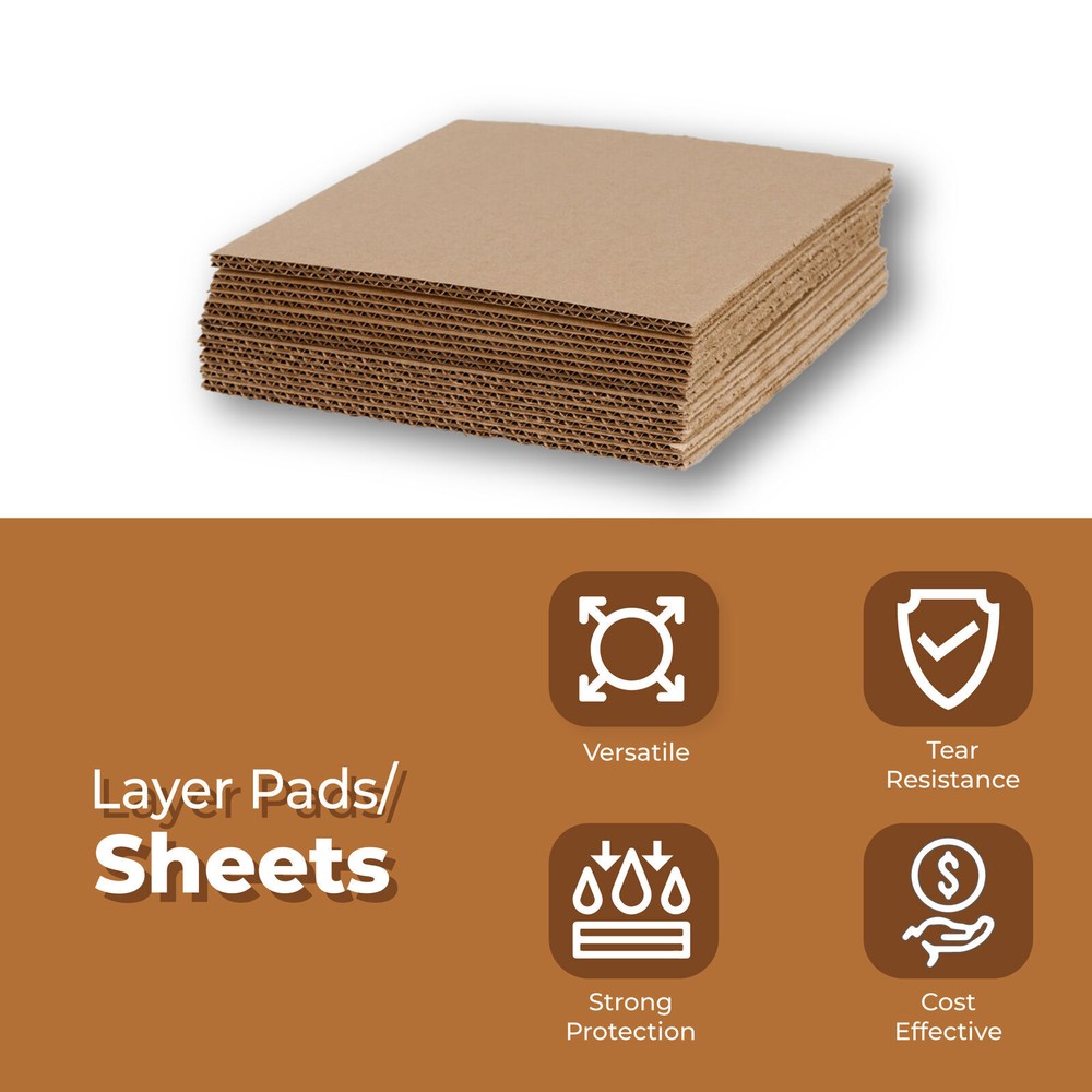 8 3/8 x 10 7/8″ Kraft 100 Pads, Corrugated Layer Pad