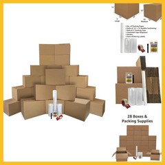 UBOXES Moving Boxes – 2 Room Bigger Smart Moving Kit – 28 Boxes,Tape, More