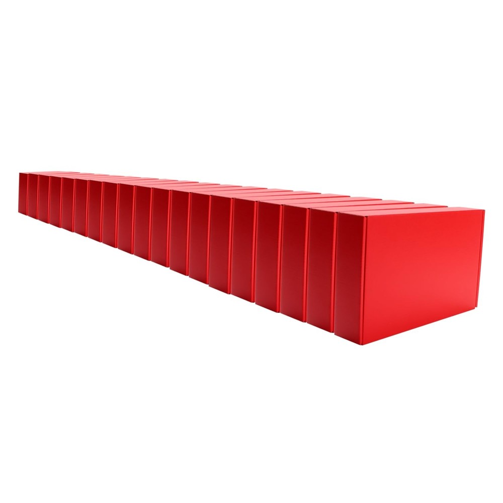 Small Red Hard Corrugated Cardboard Shipping Box Packaging 8×5.5×1.5 Inch