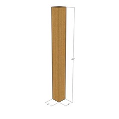 4x4x40 Tall Corrugated Shipping Boxes 32 ECT Single-Wall, 25/Pack