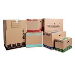 Universal Moving Box with Cushioning Fits TVs Up To 65″ 2 Count Corrugate Box