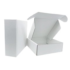6x6x2 inch Small White Mailers Boxes Recyclable Corrugated Shipping 10 PCS