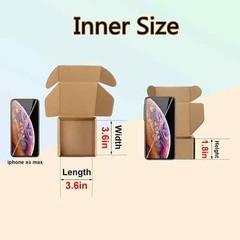 4X4X2 Inches Shipping Boxes Pack of 50, Small Corrugated Cardboard Box packing