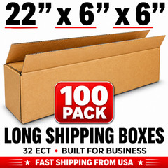 100 22x6x6 Cardboard Paper Boxes Mailing Packing Shipping Box Corrugated Carton