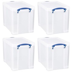 Really Useful Box 19 Liter Plastic Stackable Storage Container w/Snap Lid & B…