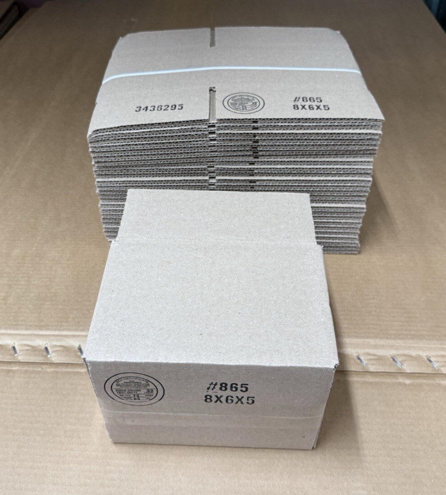 25 8x6x5 Cardboard Paper Boxes Mailing Packing Shipping Box Corrugated Carton