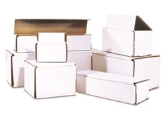 50 -11 1/2 x 3 1/2 x 3 1/2 White Corrugated Shipping Mailer Packing Box Boxes
