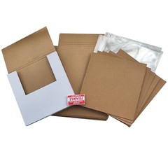 Vinyl Record White LP Shipping Boxes Set 12.5 x 12.5 x 1 Record Mailers Corrugat